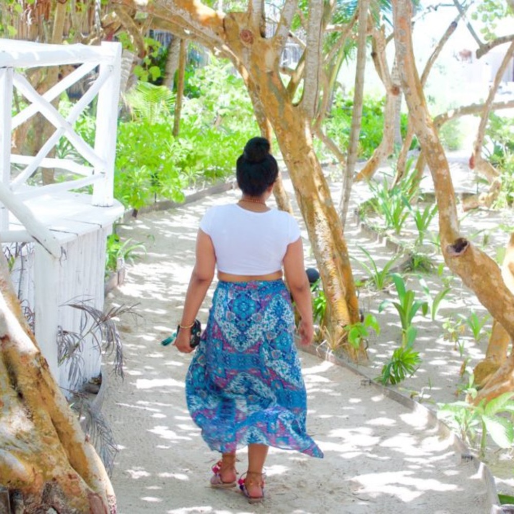2/$60 ABBELINE Medallion print sarong wrap skirt